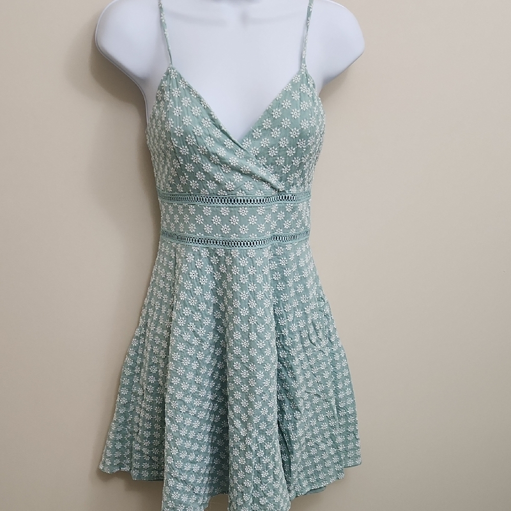 Mint Green Floral Dress
